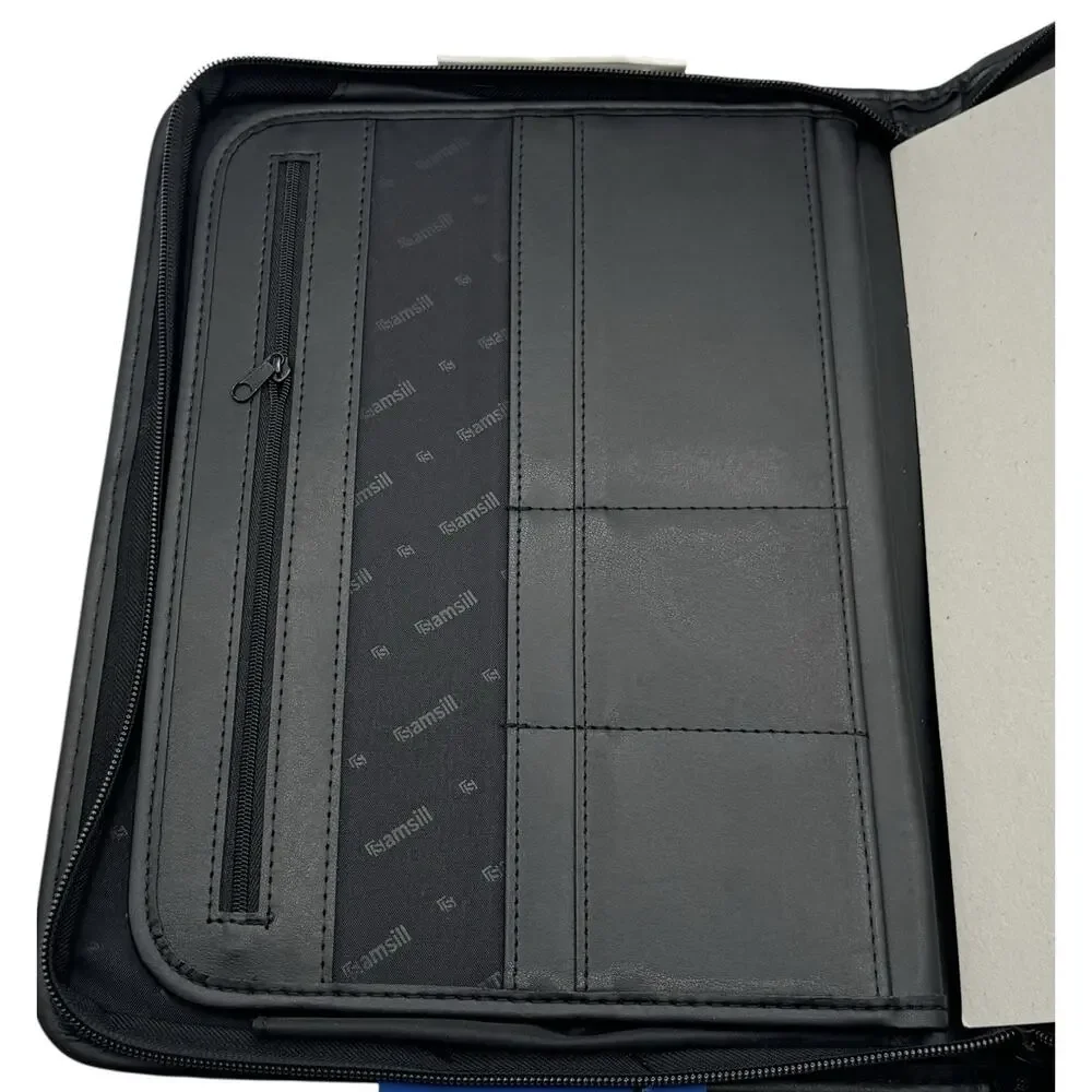 Samsill Zipper Padfolio Folder Organizer Pad Tablet Holder 13x10.5
